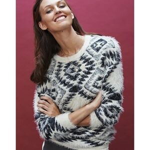 Staring at Stars Black and Cream Patterned Sweater